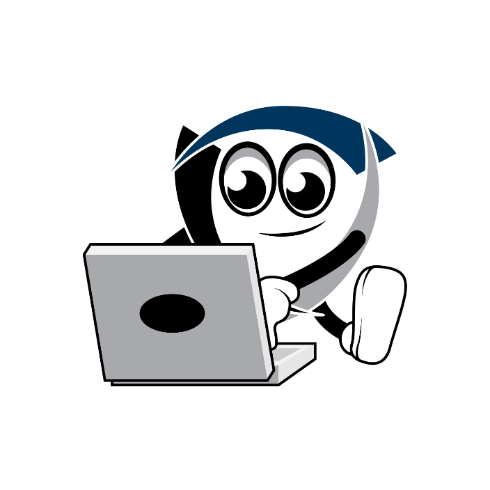 MV Pete Typing on a computer