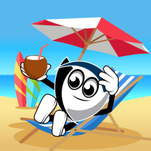 Pete on a beach