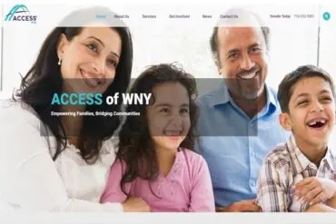 Access of WNY Website Homepage