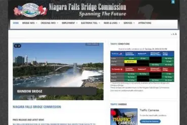Niagara Falls Bridge Commission Website Homepage