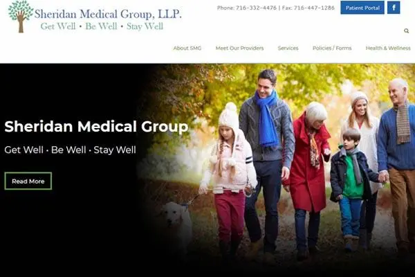 Sheridan Medical group website homepage